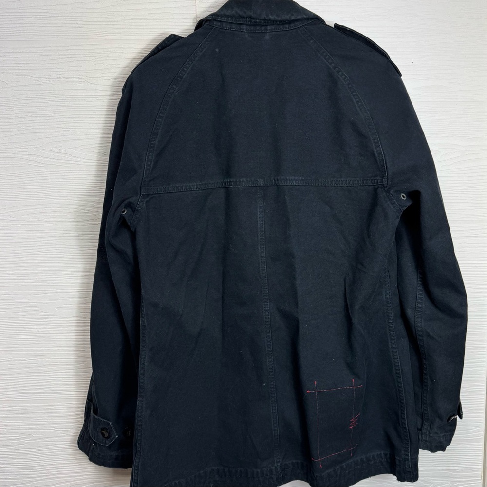 Polo by Ralph Lauren Navy Blue VTG 90s Motorcycle Jacket Military Logo - Picture 15 of 16